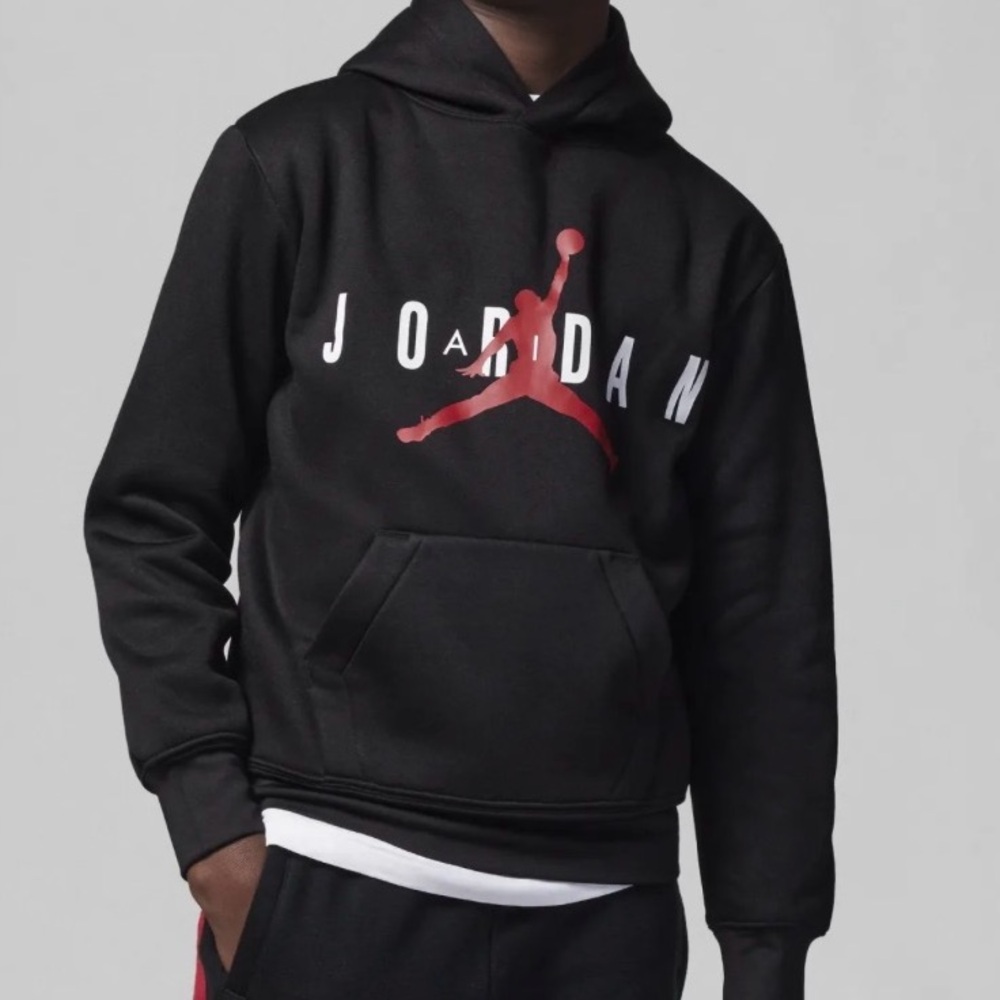 NIKE JORDAN Older Kids' Pullover Hoodie - Black
